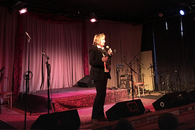 Susan on stage speaking